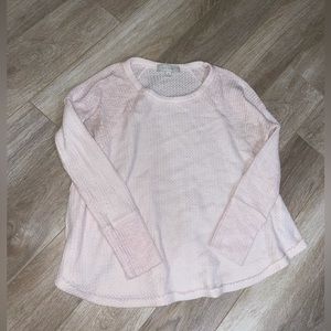 Baby pink, waffle long sleeve, size XS, Eli+Ali brand by Anthropologie - soft